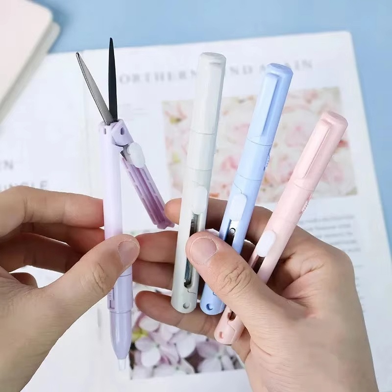 Art Craft Stationery - 2-in-1 multifunctionele opvouwbare schaar met penmes,