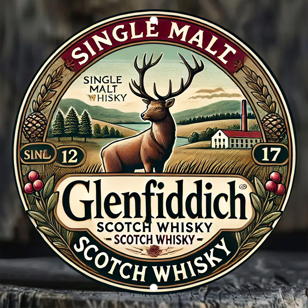 Art Craft Movement - 2D plat, Glenfiddich Scotch whisky vintage