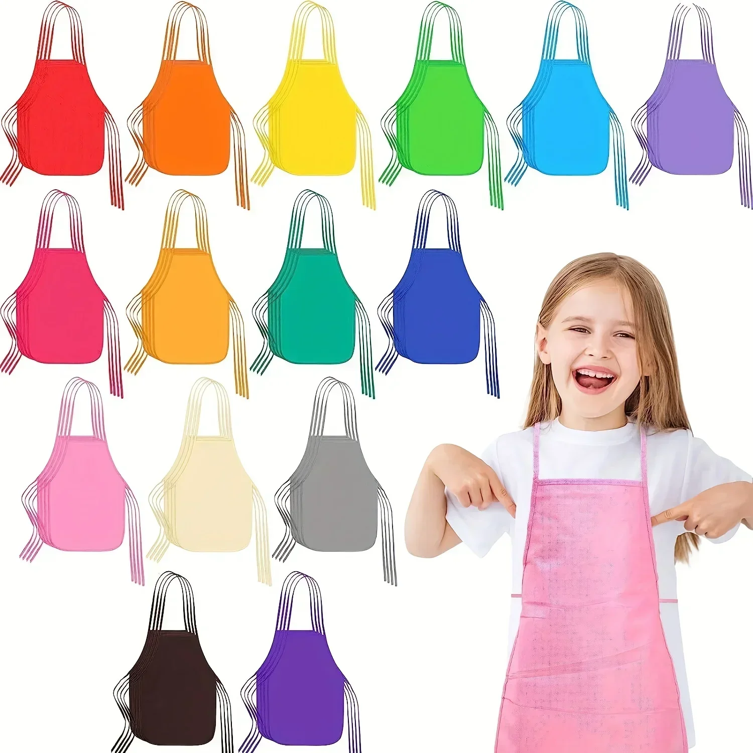 Art Craft Classes - 30 stuks niet-geweven stoffen schort voor