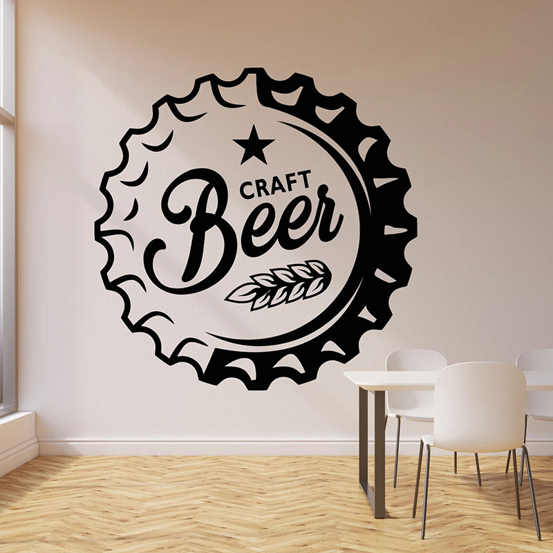 Art Craft Logo - Muurtattoo Drinken Alcohol Bar Pub Craft