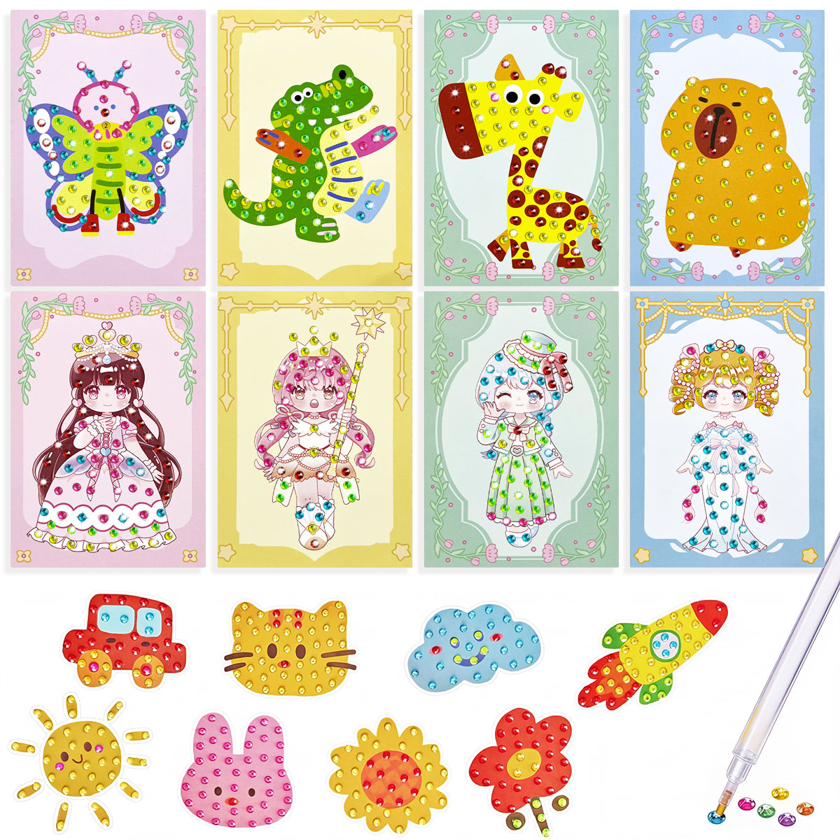 Art And Craft Numbers - 16-delige Gem Kit DIY knutselset, makkelijk