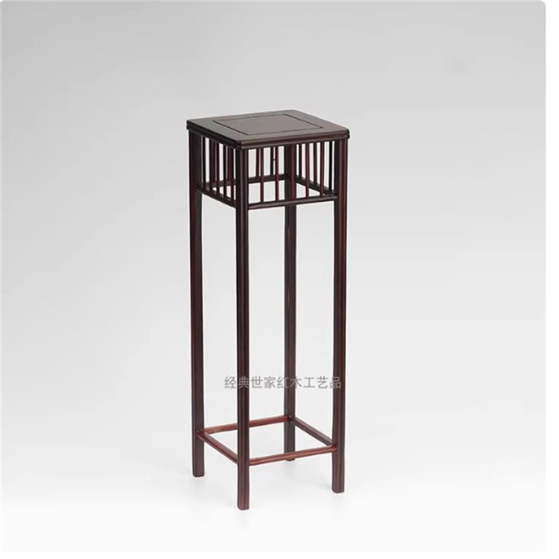 Art Craft Vase - Rode houten decoratiesokkel, bonsaivaas standbeeld collectiebasis,