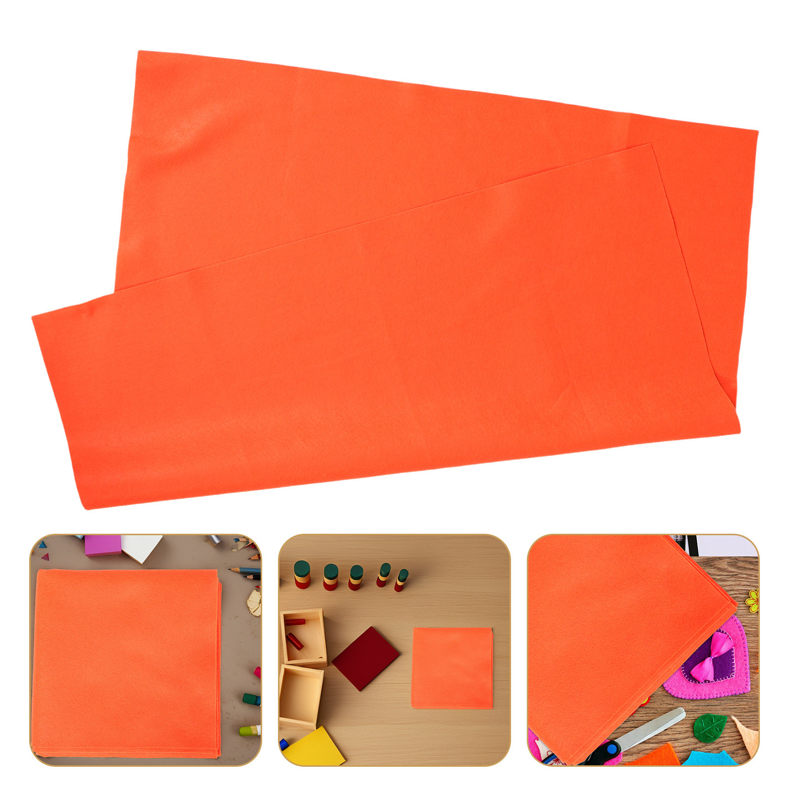 Art Craft Classes - Oranje vilten stoffen vellen, zacht, flexibel,