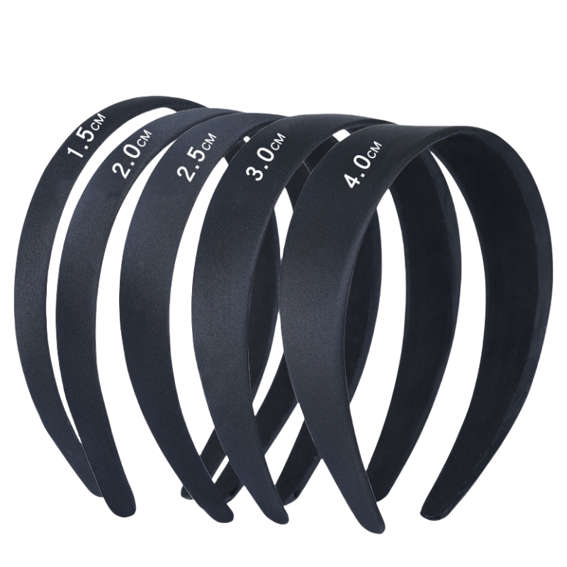 Art And Craft Hair - 2 Stuks 15/20/25/30/40Mm Zwart Eenvoudige Hoofdband