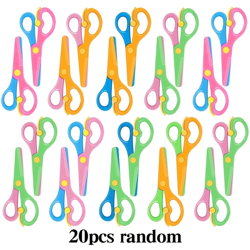 Art Craft Toddlers - 10/20 stuks kinderveilige plastic scharen, knutselscharen