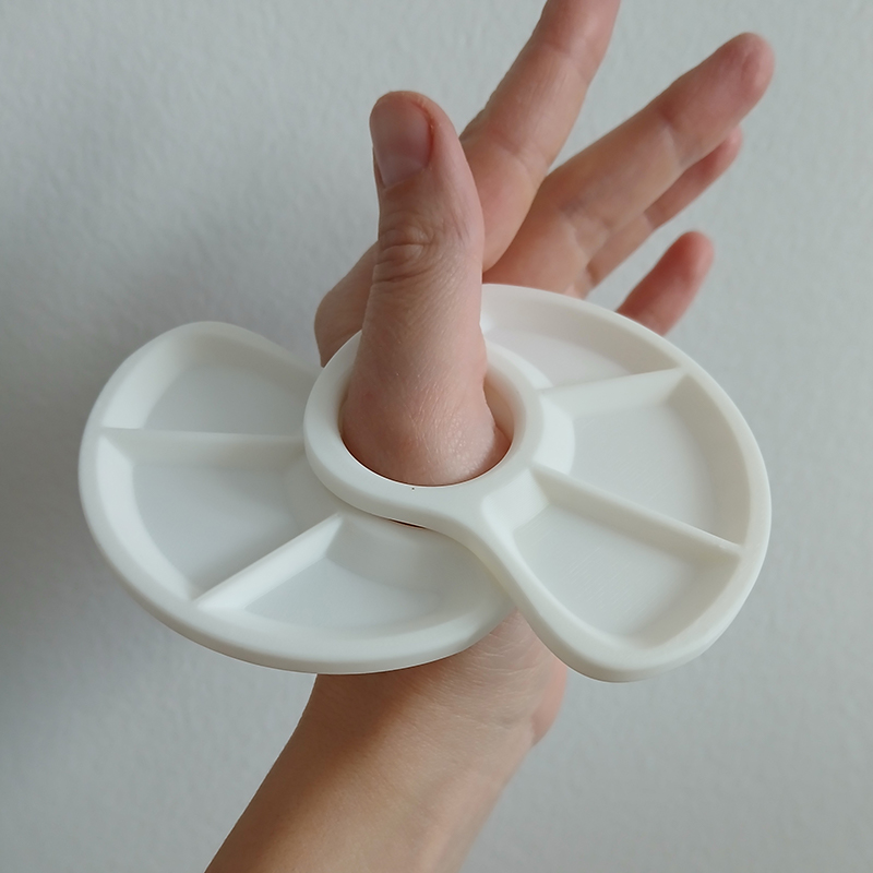 Art Craft Classes - 1/2-delige duimpallet Ergonomisch ontwerp Klein verfpalette