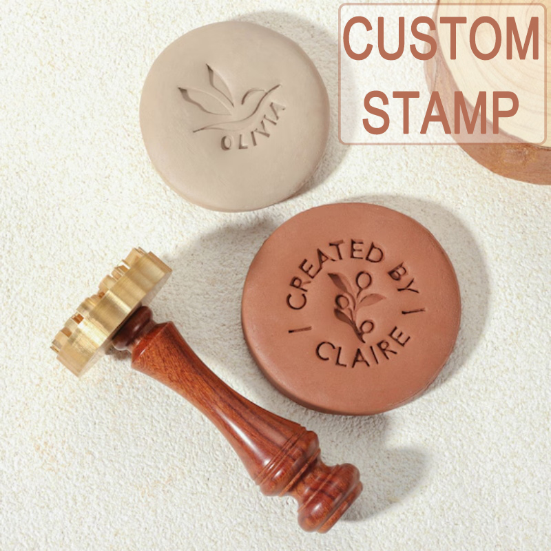 Art Craft Logo Design - Aangepaste pottenbakkersstempel voor klei, gepersonaliseerd logo