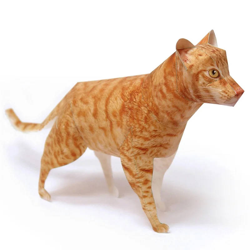 Art Craft Cat - Ocicat Kat Oranje Tabby Origami Art