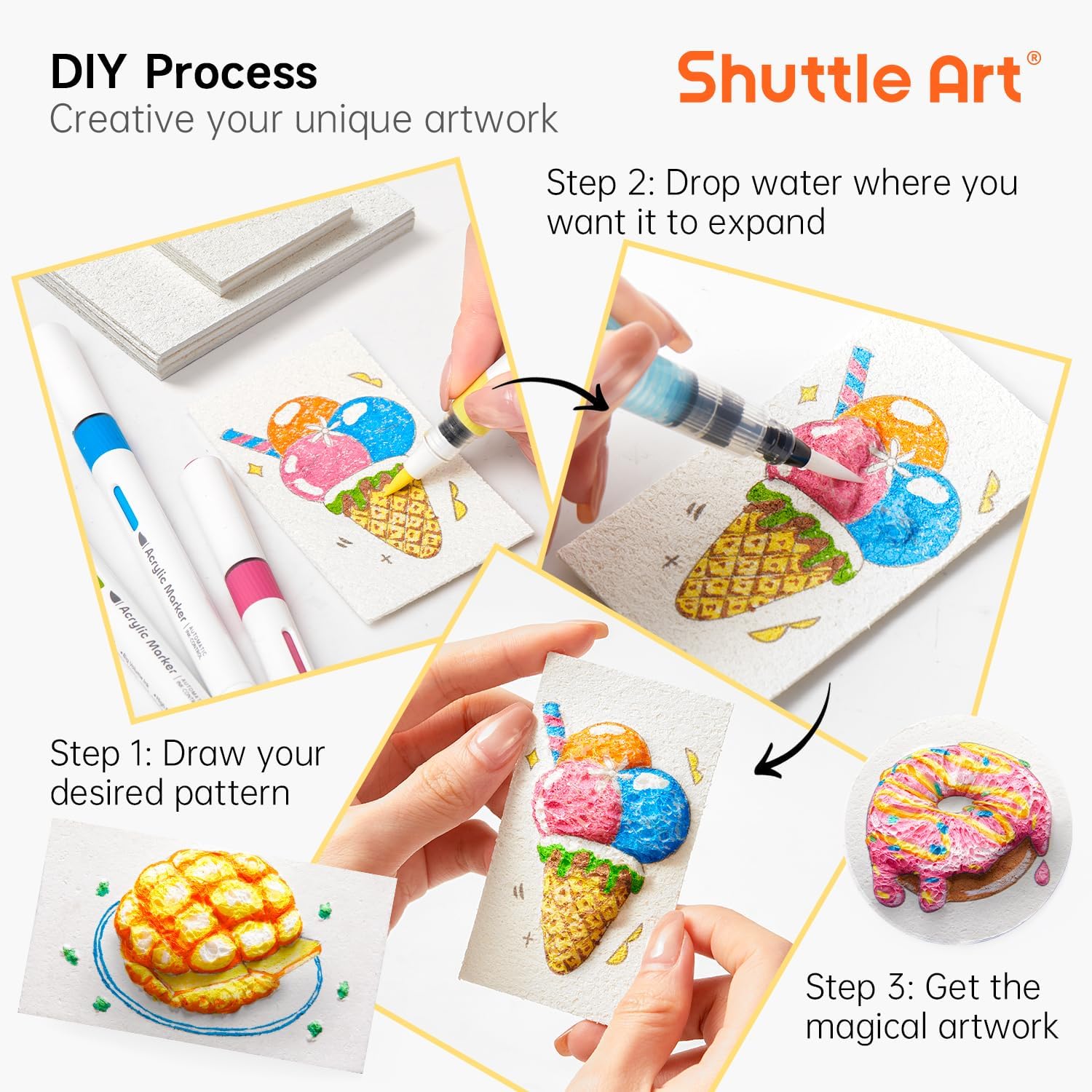 3D gezwollen schuimtextuur sch - Art Craft Board recensie en prijs