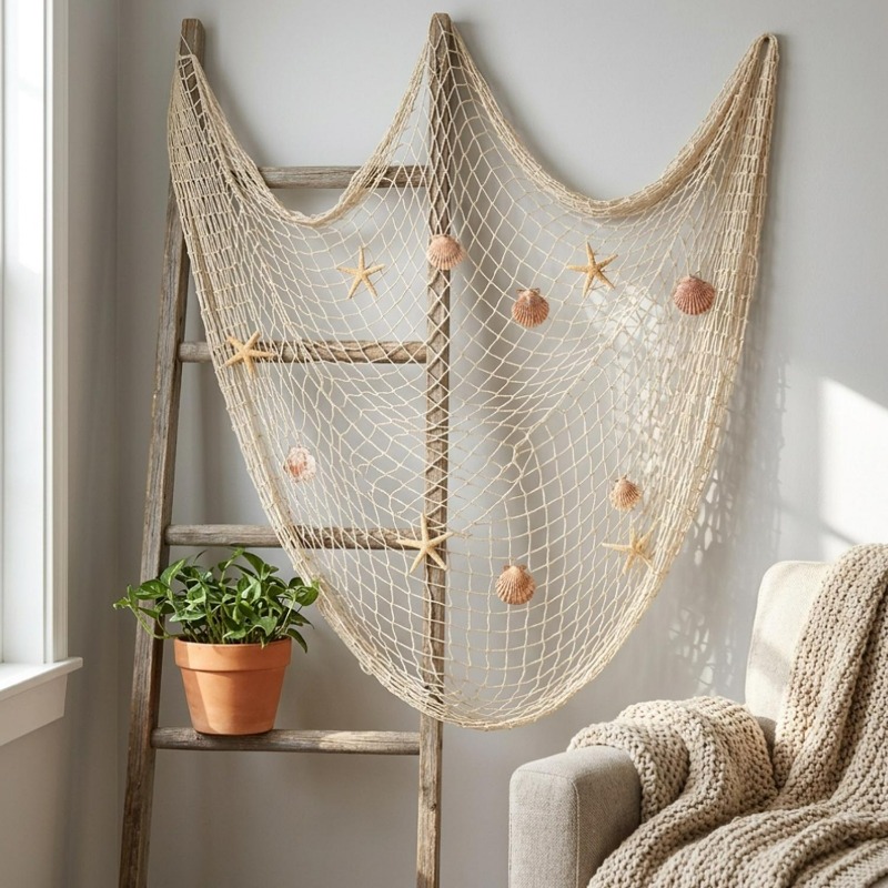 5/1x Decoratief Visnet Verjaar - Art Craft Movement recensie en prijs