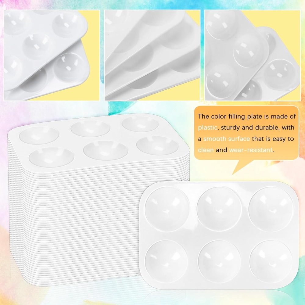 50-pack 6-vakjes plastic verfp - Art Craft Classes recensie en prijs