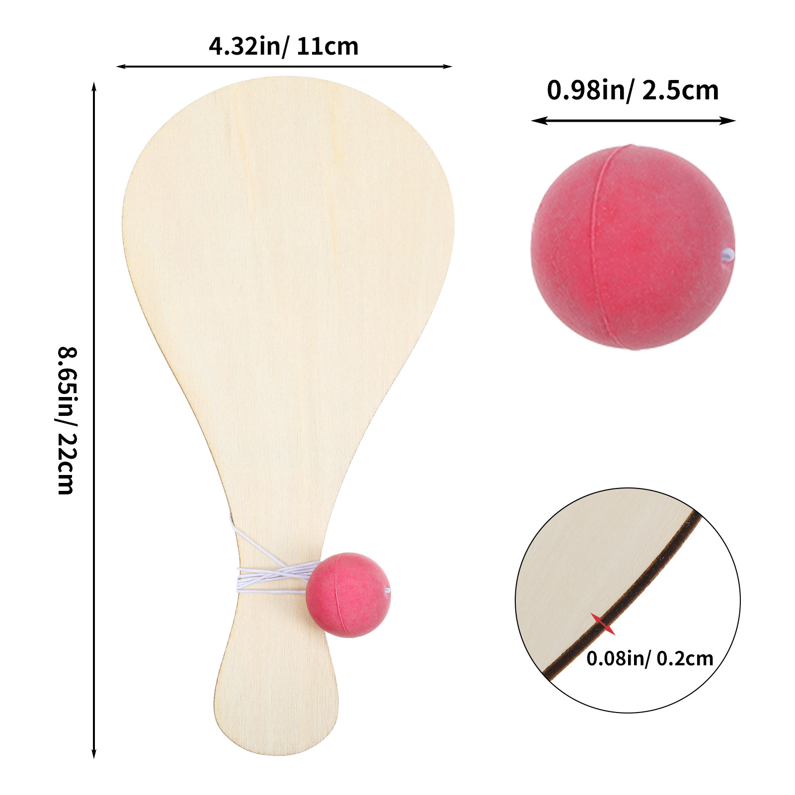 10-delige set houten paddlebal - Art Craft Toddlers recensie en prijs