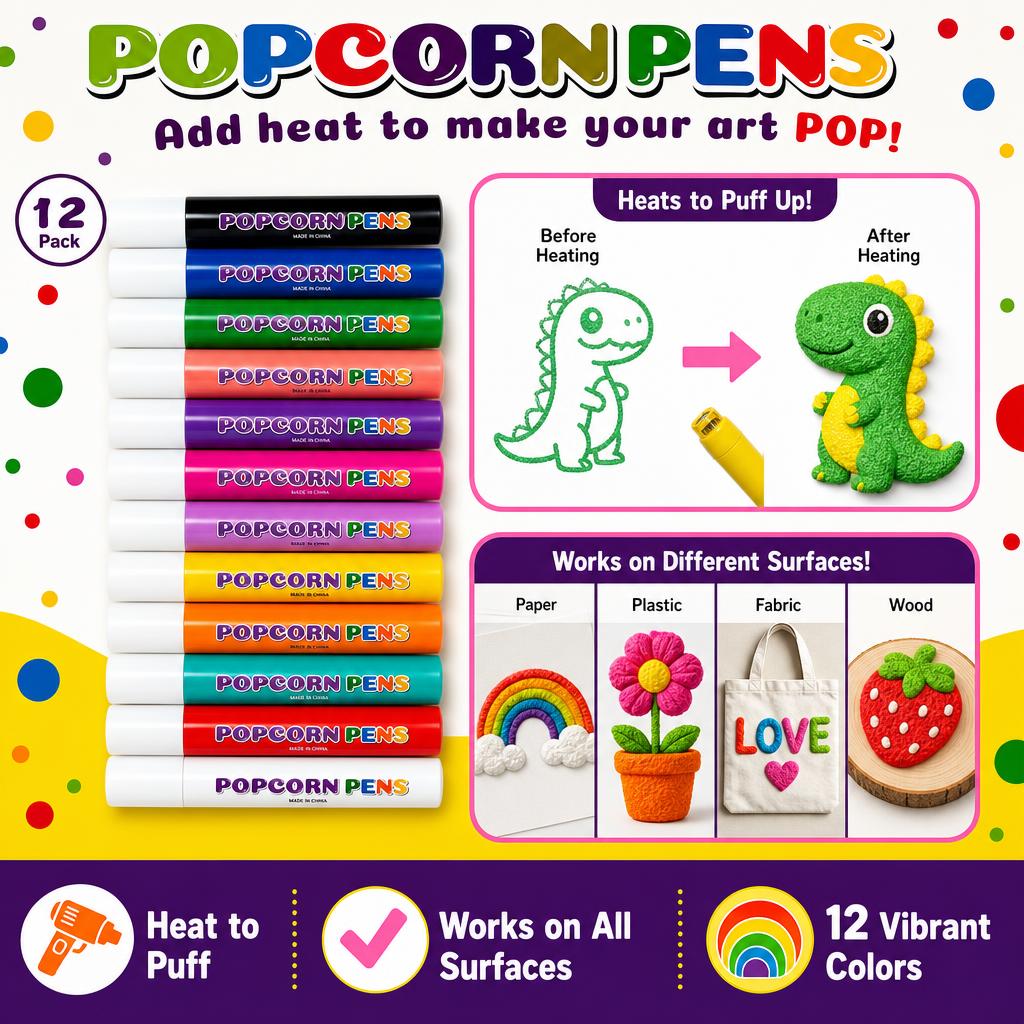 12 Kleuren 3D Magische Hitte-g - Art Craft Stationery recensie en prijs