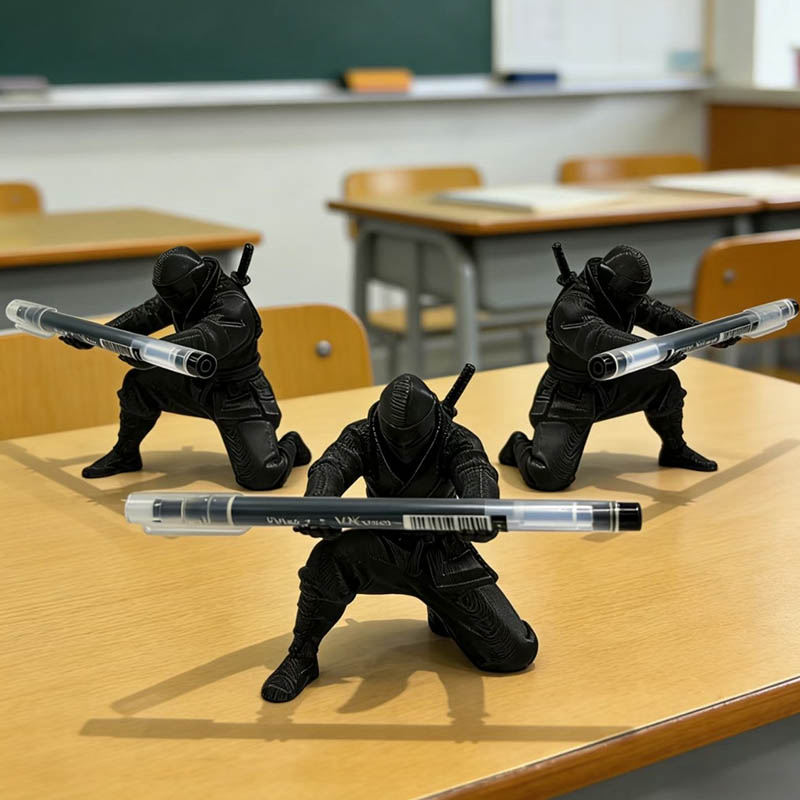 3D-geprinte ninja-penhouder vo - Art Craft Stationery recensie en prijs