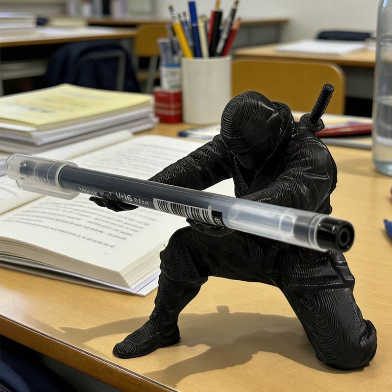 3D-geprinte ninja-penhouder vo - Art Craft Stationery recensie en prijs