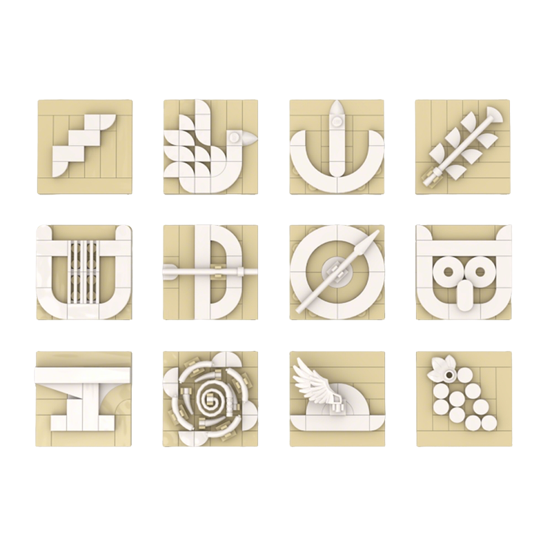 306-delige MOC Sculpturen Twaa - Art Craft Logo recensie en prijs