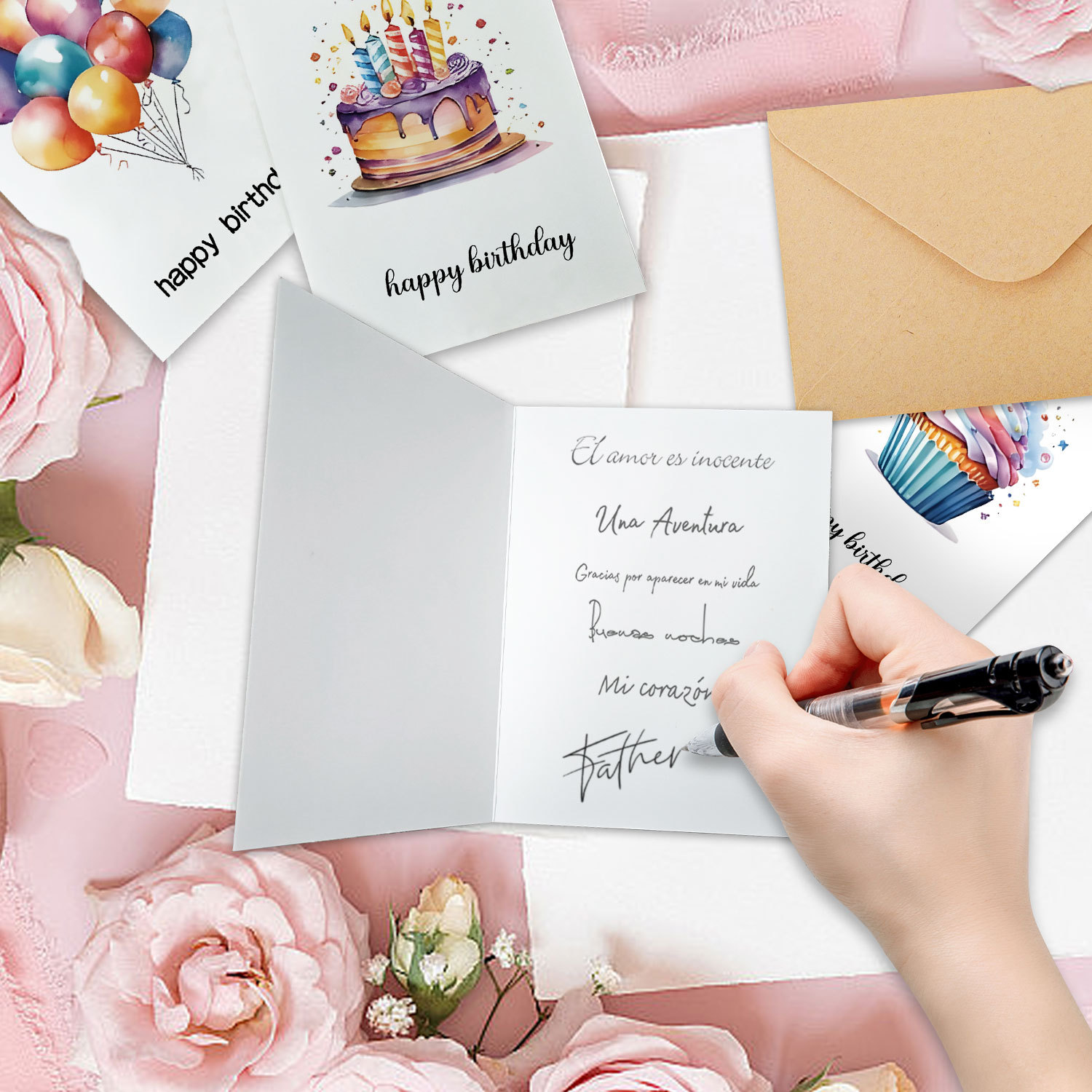 Handgemaakte aquarel verjaarda - Art Craft Movement recensie en prijs