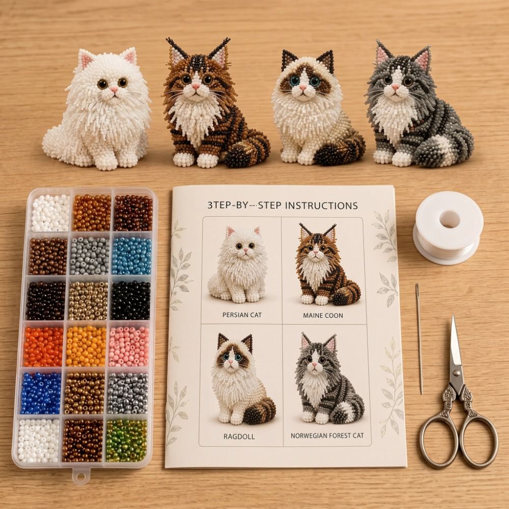 Handgemaakte DIY dieren kralen - Art Craft Cat recensie en prijs