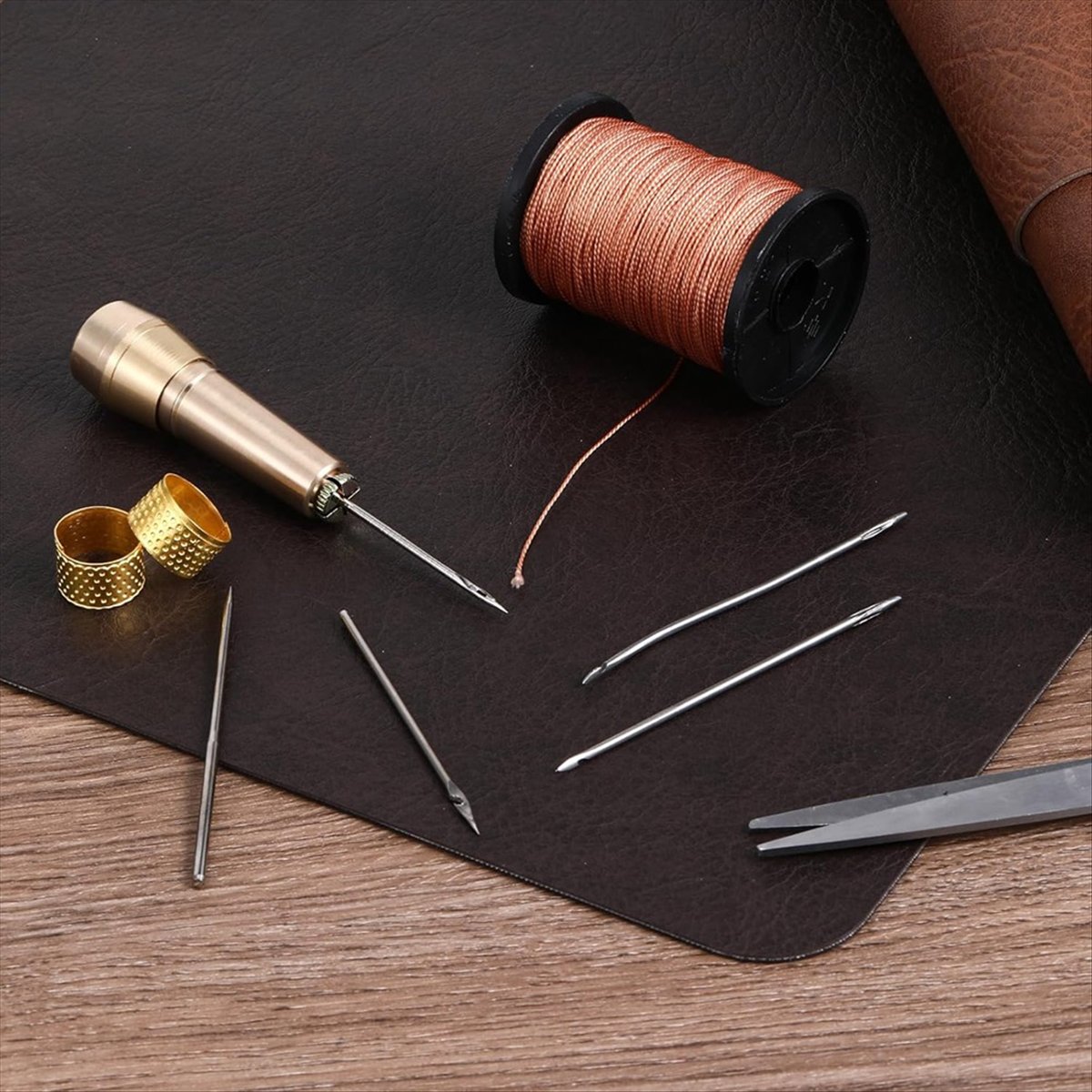 9-delige lederen naaipriemkit  - Leather Tooling Kit recensie en prijs