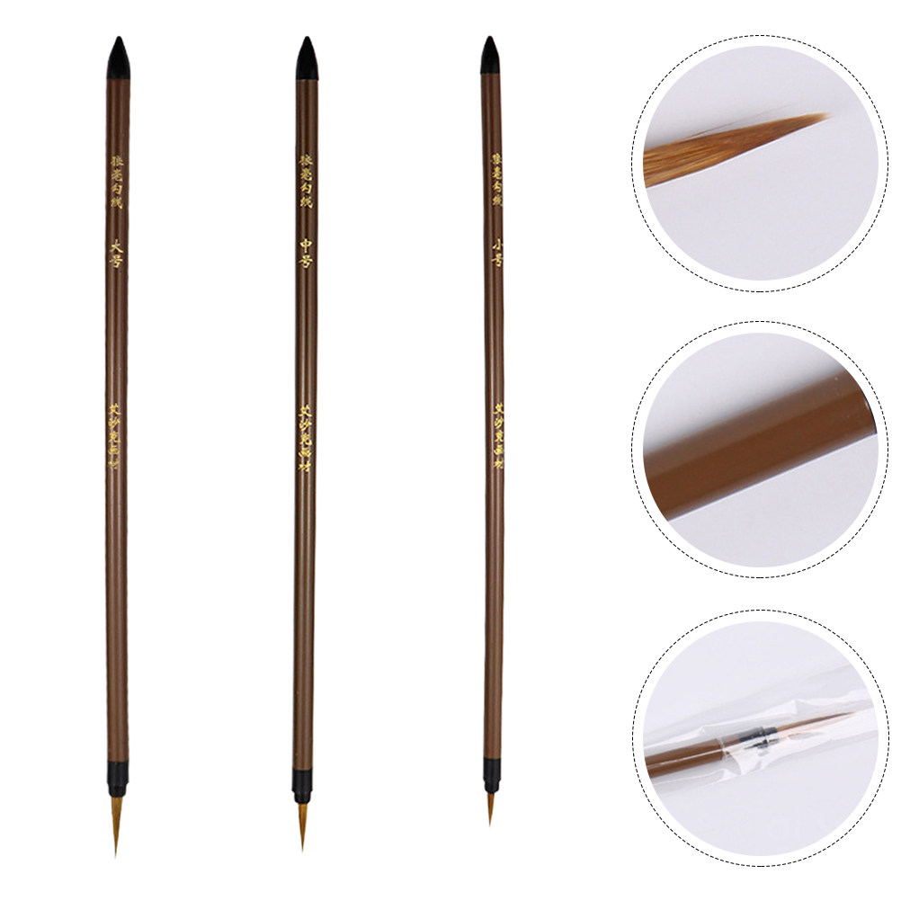 3 stuks Wolf Hair Line tekenpe - Watercolor Brush Pen recensie en prijs